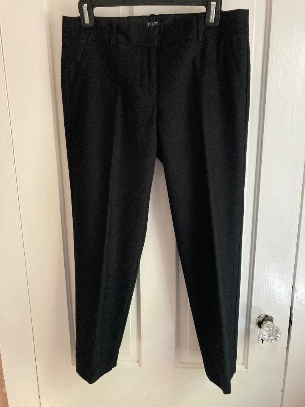 J. Crew Factory Black City Fit Wool Blend Cropped/Ankle Pants Size 4